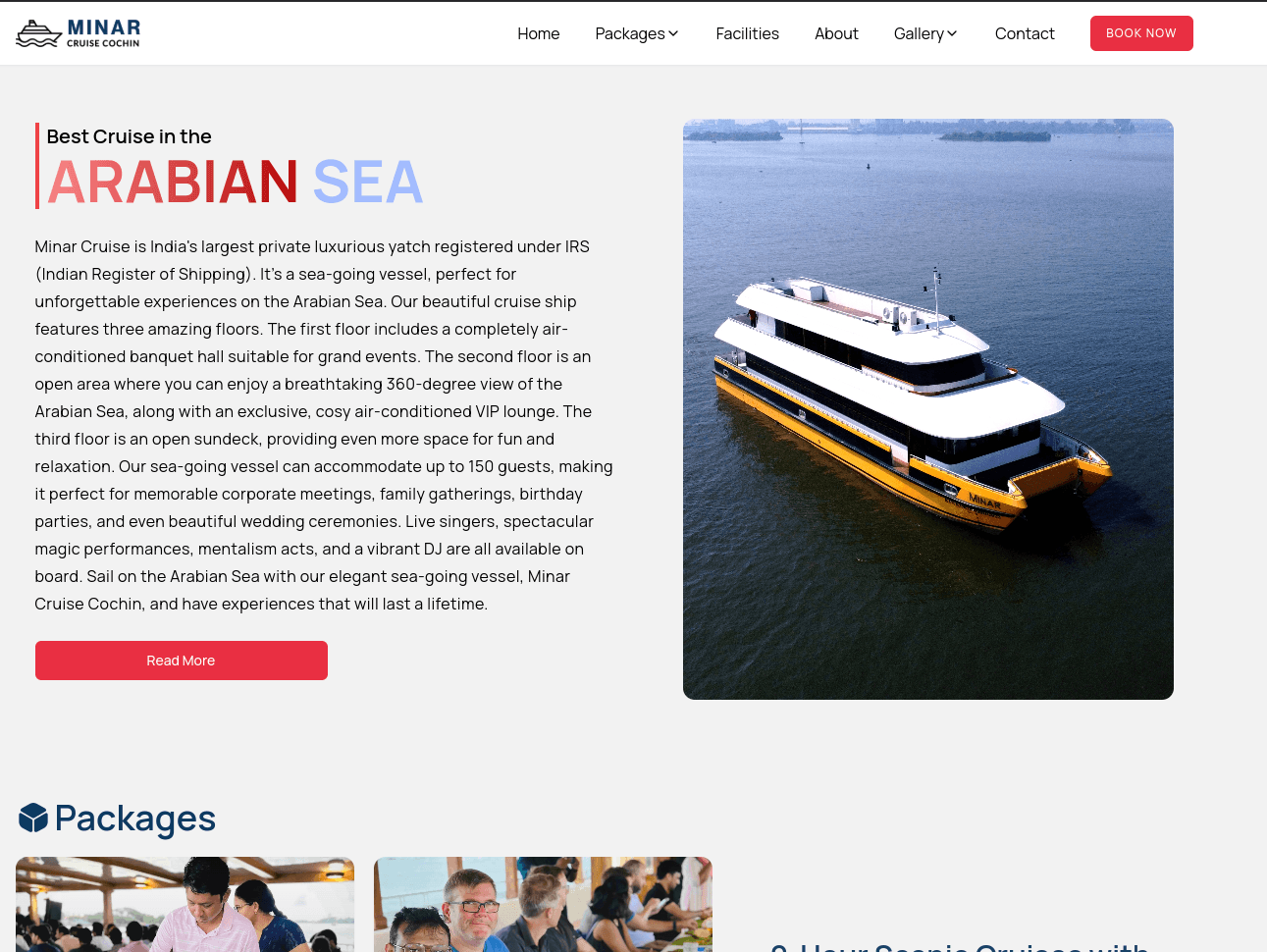 Minar Cruise - Booking Application - View 1